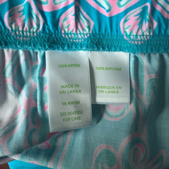 Lilly Pulitzer Turquoise and Pink Wide Leg Pants - Picture 12 of 12